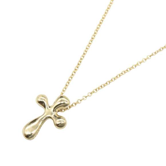 Tiffany & Co. Cross Necklace 18K (Yellow Gold) Women's Jewelry Gold Tone